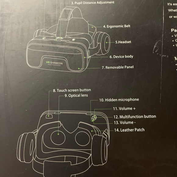 VR SHINECON VIRTUAL REALITY GLASSES NIB - Picture 6 of 7